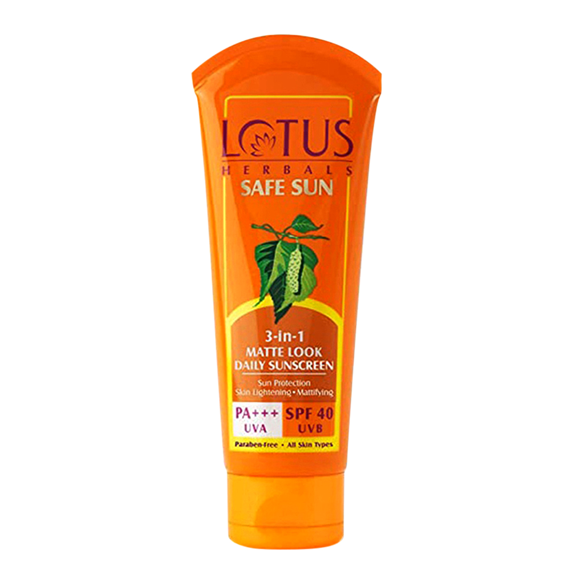 Lotus Herbals Safe Sun 3-in-1 Matte Look Daily Sunscreen SPF 40 (100g)